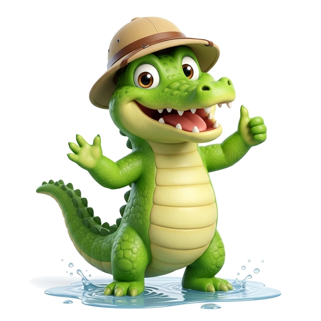 Crocodile Show Mascot
